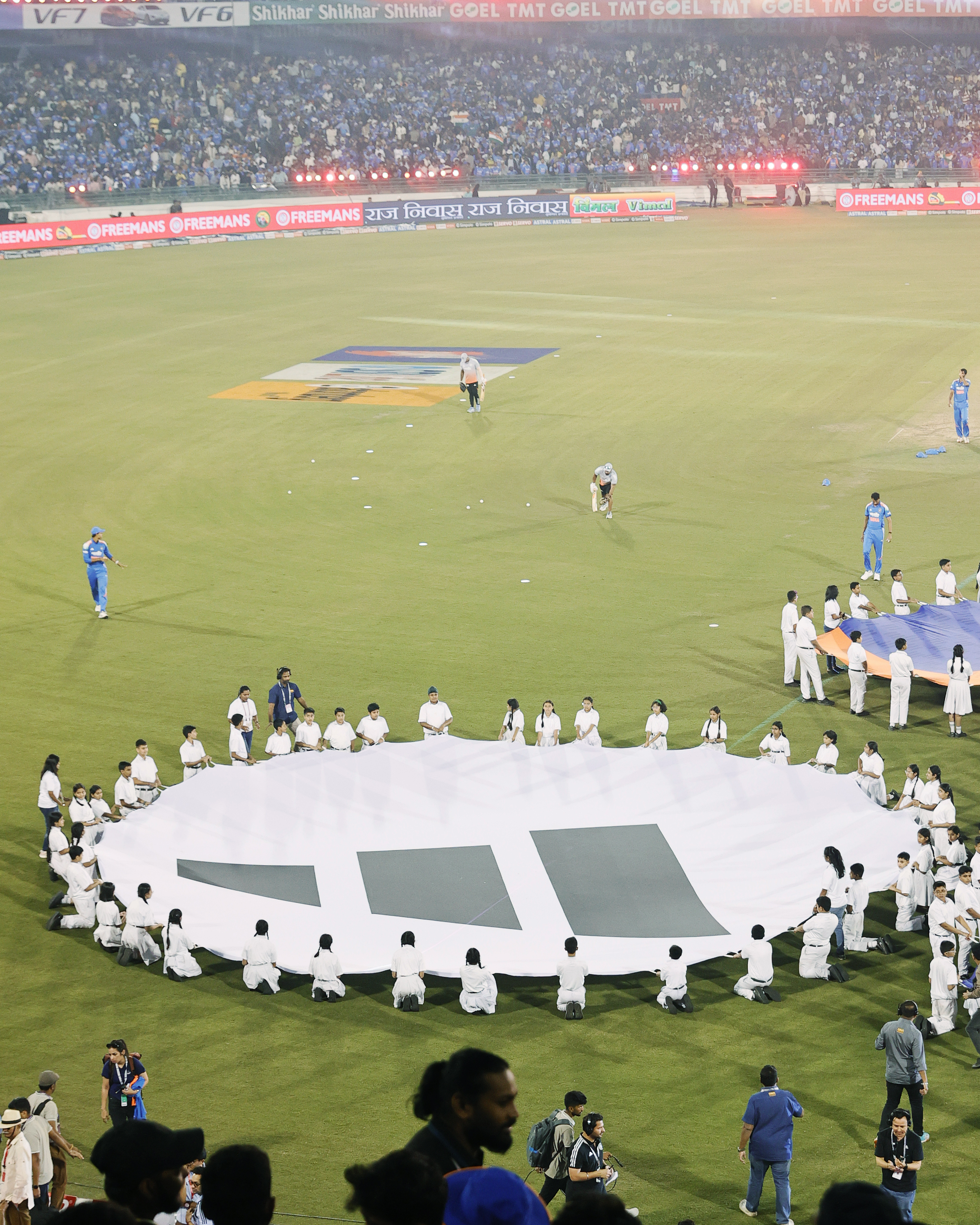 Adidas T20I cricket T-shirt launch at Shaheed Veer Narayan Singh International Cricket Stadium, Raipur, Chhattisgarh. India T20I Captain Rohit Sharma, rising T20I star Tilak Varma, BCCI Secretary Devajit Saikia and Adidas India leadership unveil the official Adidas T20I jersey. Professional advertising, sports and fashion event photography by Saikat Das, official IPL and BCCI photographer, documenting high-profile brand launches and elite cricket personalities for global sports brands.
Photos: Saikat Das / www.saikatdas.com