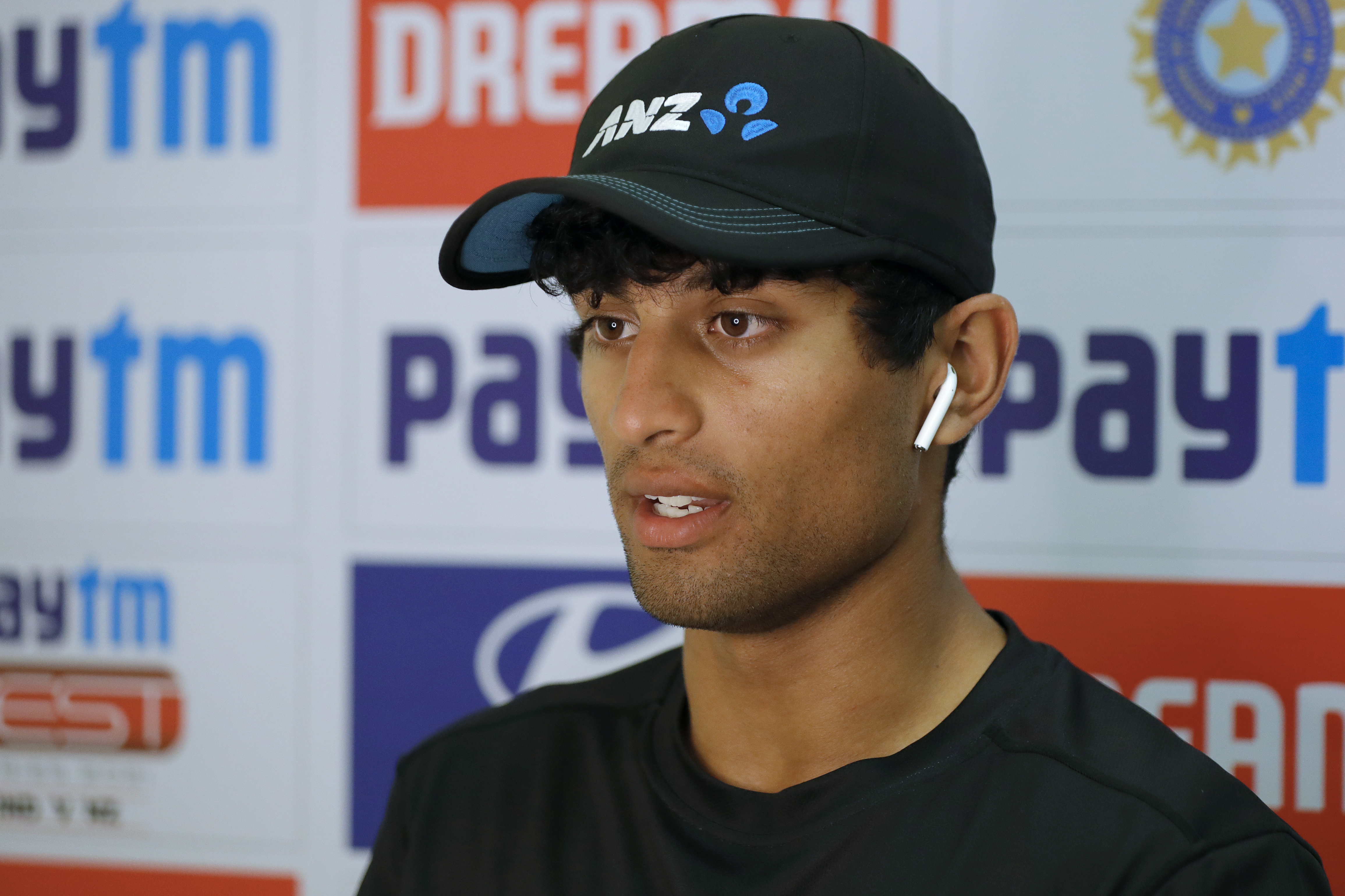 Rachin Ravindra of New Zealand at pc during day three of the 2nd test match between India and New Zealand held at the Wankhede Stadium in Mumbai on the 5th December 2021Photo by Saikat Das / Sportzpics for BCCI