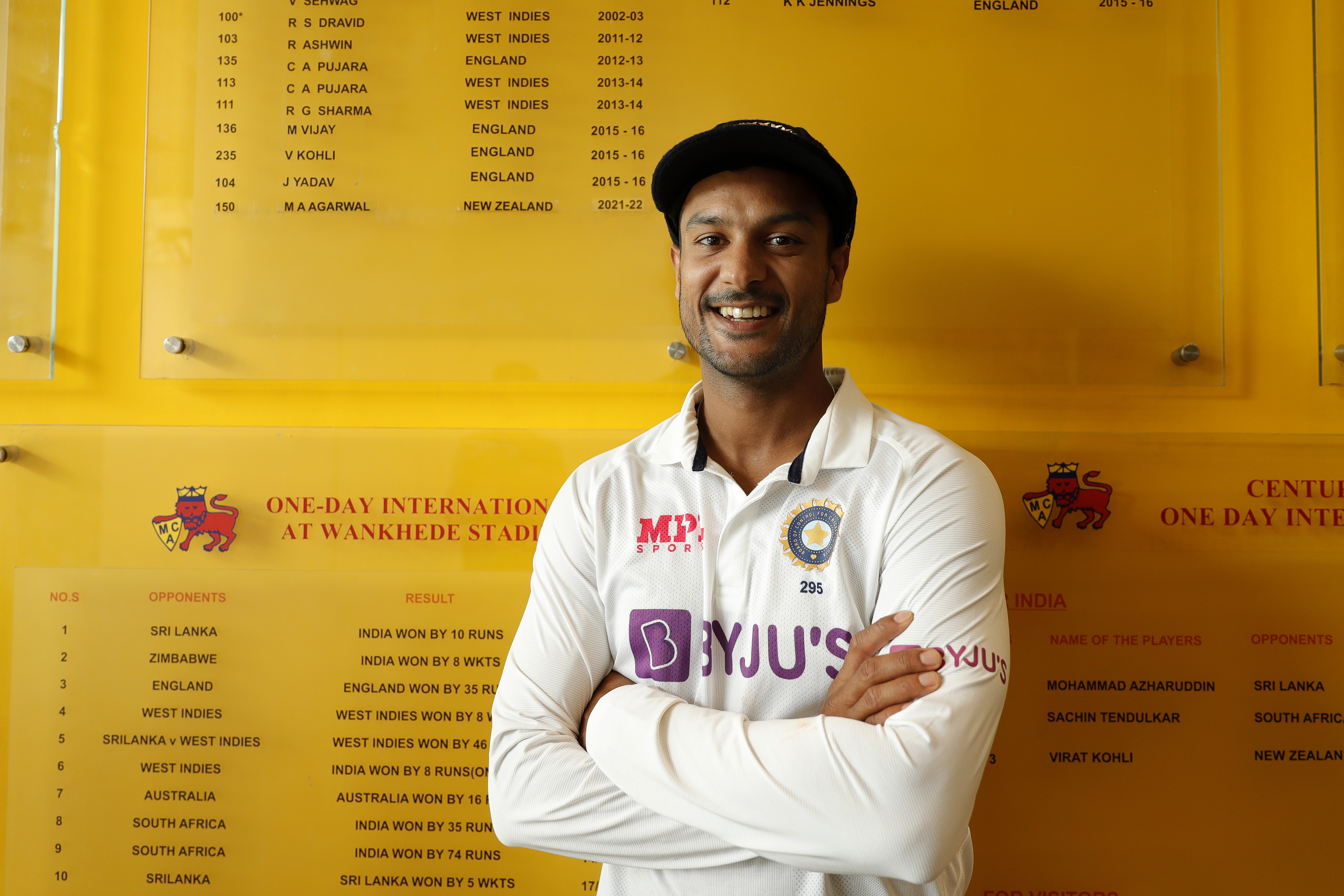 Mayank Agarwal of India  during day four of the 2nd test match between India and New Zealand held at the Wankhede Stadium in Mumbai on the 6th December 2021Photo by Saikat Das / Sportzpics for BCCI
