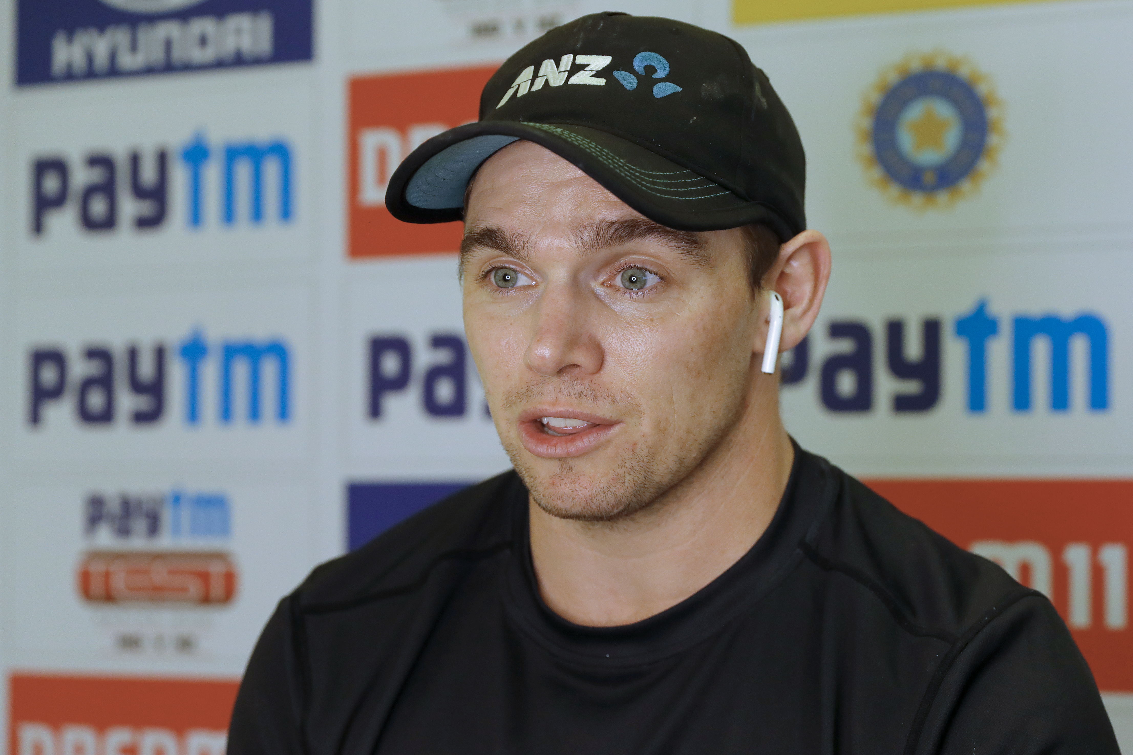 Tom Latham Captain of New Zealand at PC during day four of the 2nd test match between India and New Zealand held at the Wankhede Stadium in Mumbai on the 6th December 2021Photo by Saikat Das / Sportzpics for BCCI