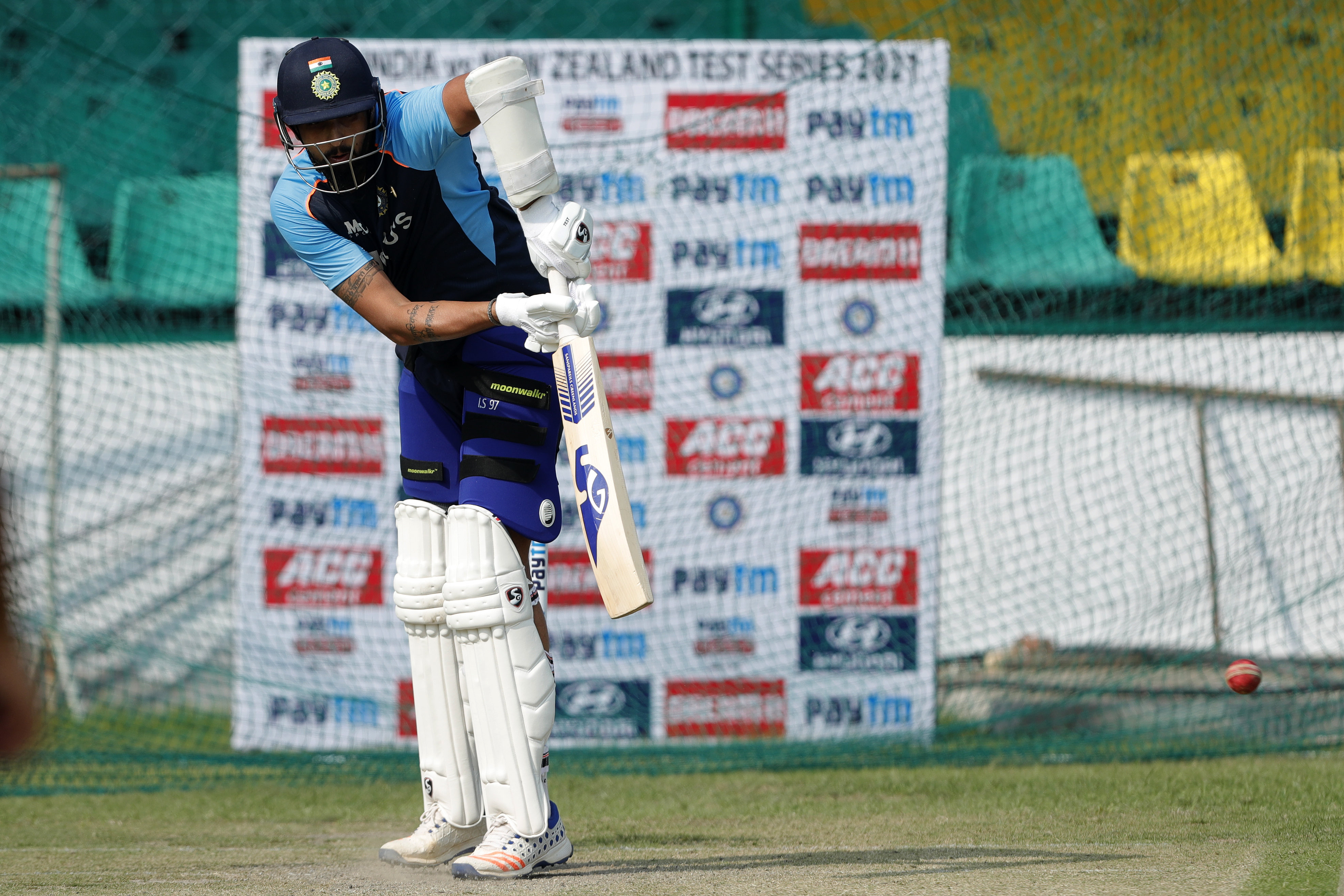 Shreyas Iyer of India  during the India team practice session held at the Green Park International Stadium in Kanpur on the 24th November 2021Photo by Saikat Das / Sportzpics for BCCI