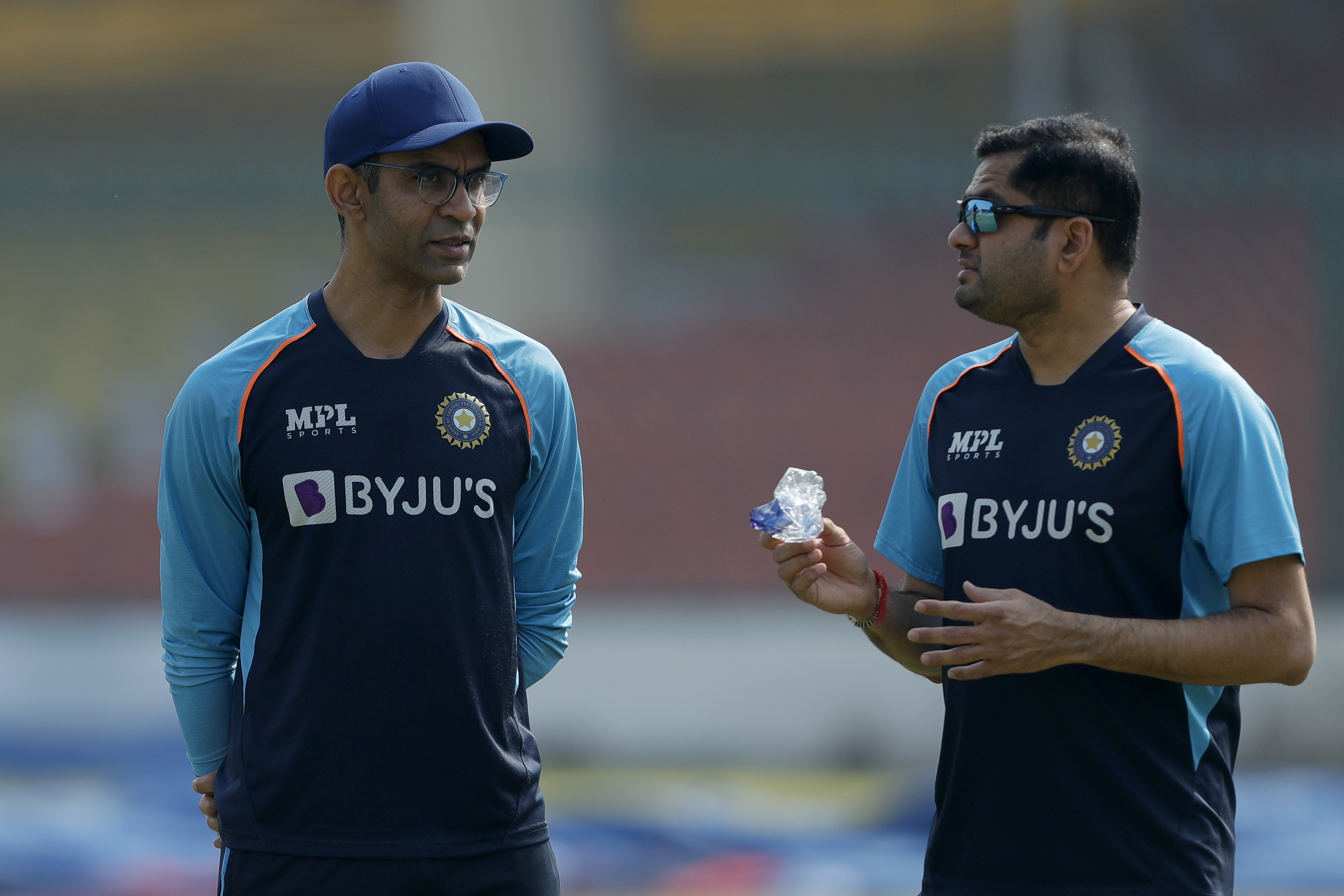 Indian team Support staff during the India team practice session held at the Green Park International Stadium in Kanpur on the 24th November 2021Photo by Saikat Das / Sportzpics for BCCI
