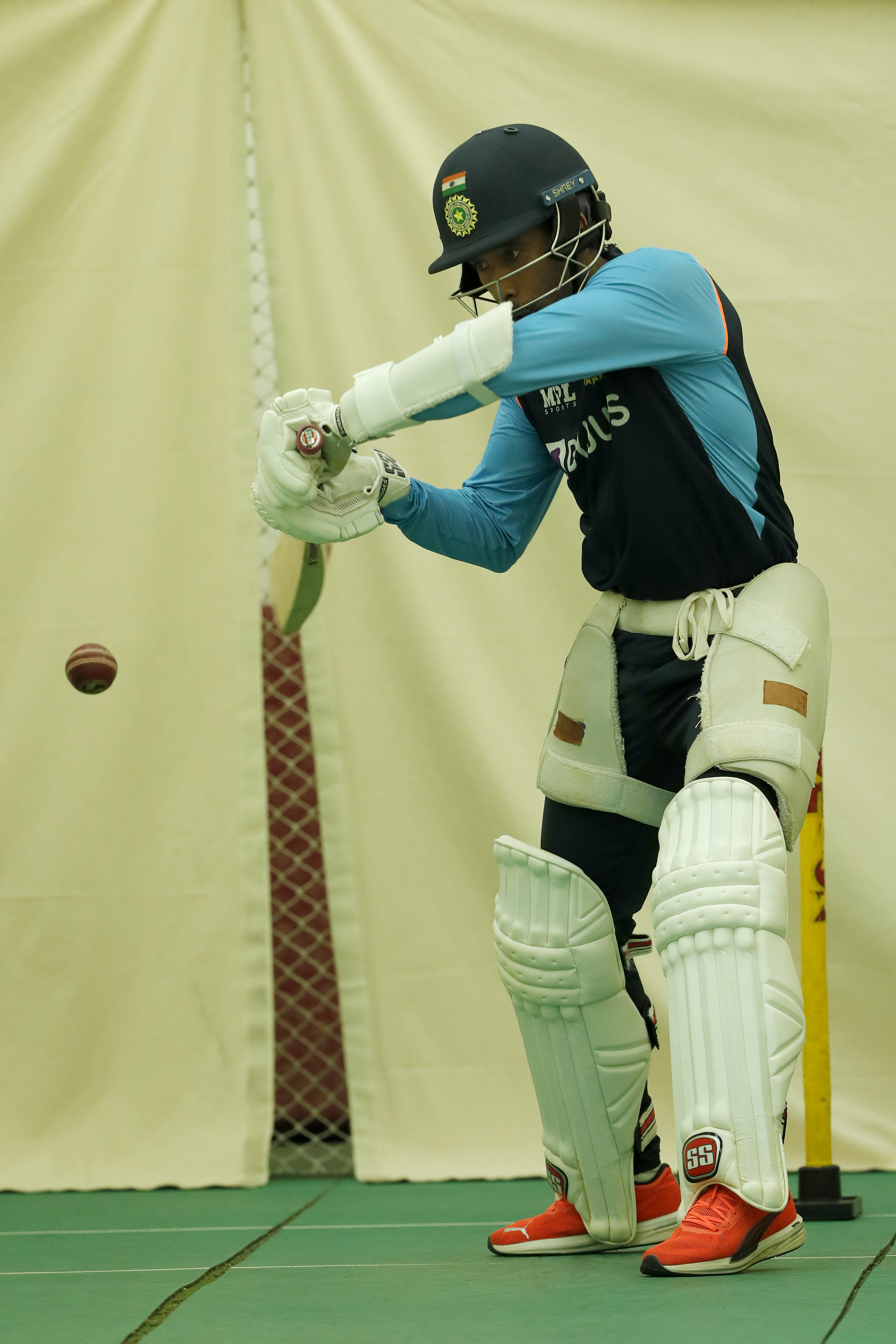 Wridhhiman Saha (wicket-keeper) of India  during the India team practice session held at the Bandra Kurla Complex Ground in Mumbai on the 2nd December 2021Photo by Saikat Das / Sportzpics for BCCI