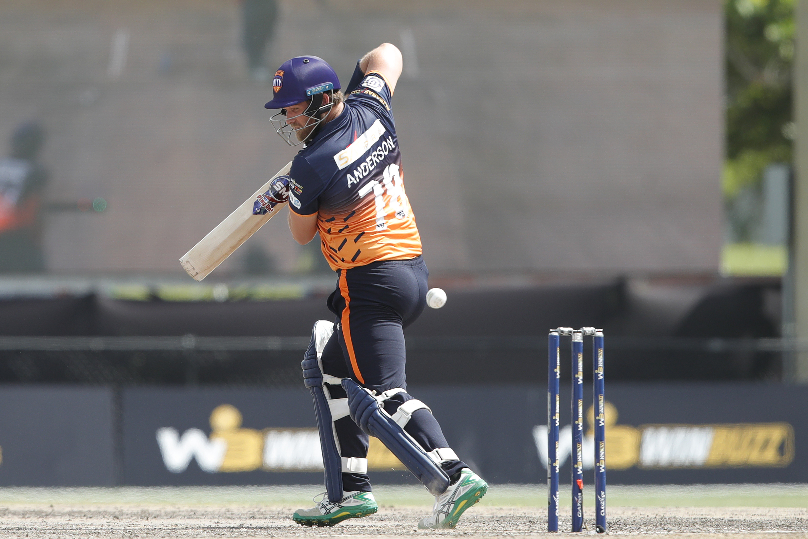 Corey Anderson of Morrisville Unity batting during match 10 of the US Masters T10 League between the Morrisville Unity and the California Knights at the Central Broward Park in Lauderhill, Florida on the 22nd August 2023 Photo by Saikat Das / ACEIMAGES for US Masters T10