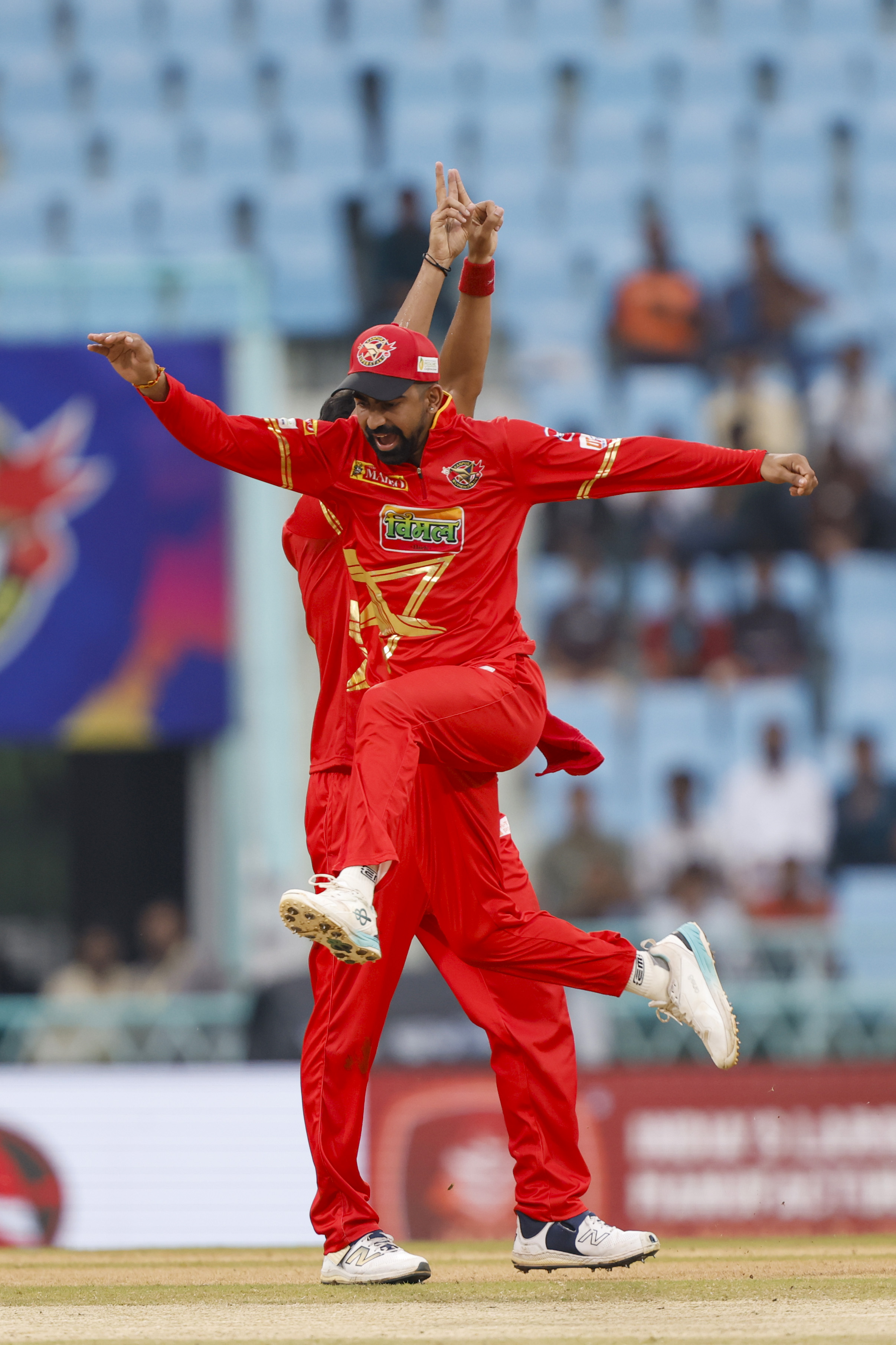 Shubham Mishra of Kanpur Superstars during the UPT20 League Season 4 afternoon clash on 16 August 2026 at Bharat Ratna Shri Atal Bihari Vajpayee Ekana Cricket Stadium, Lucknow, Uttar Pradesh, India, two heavyweight franchises Kashi Rudras and Kanpur Superstars meet in Match 4 as the champions and the flair side battle for early momentum in the league.Photos by: Arjun Singh / aceimages.in for UPT20