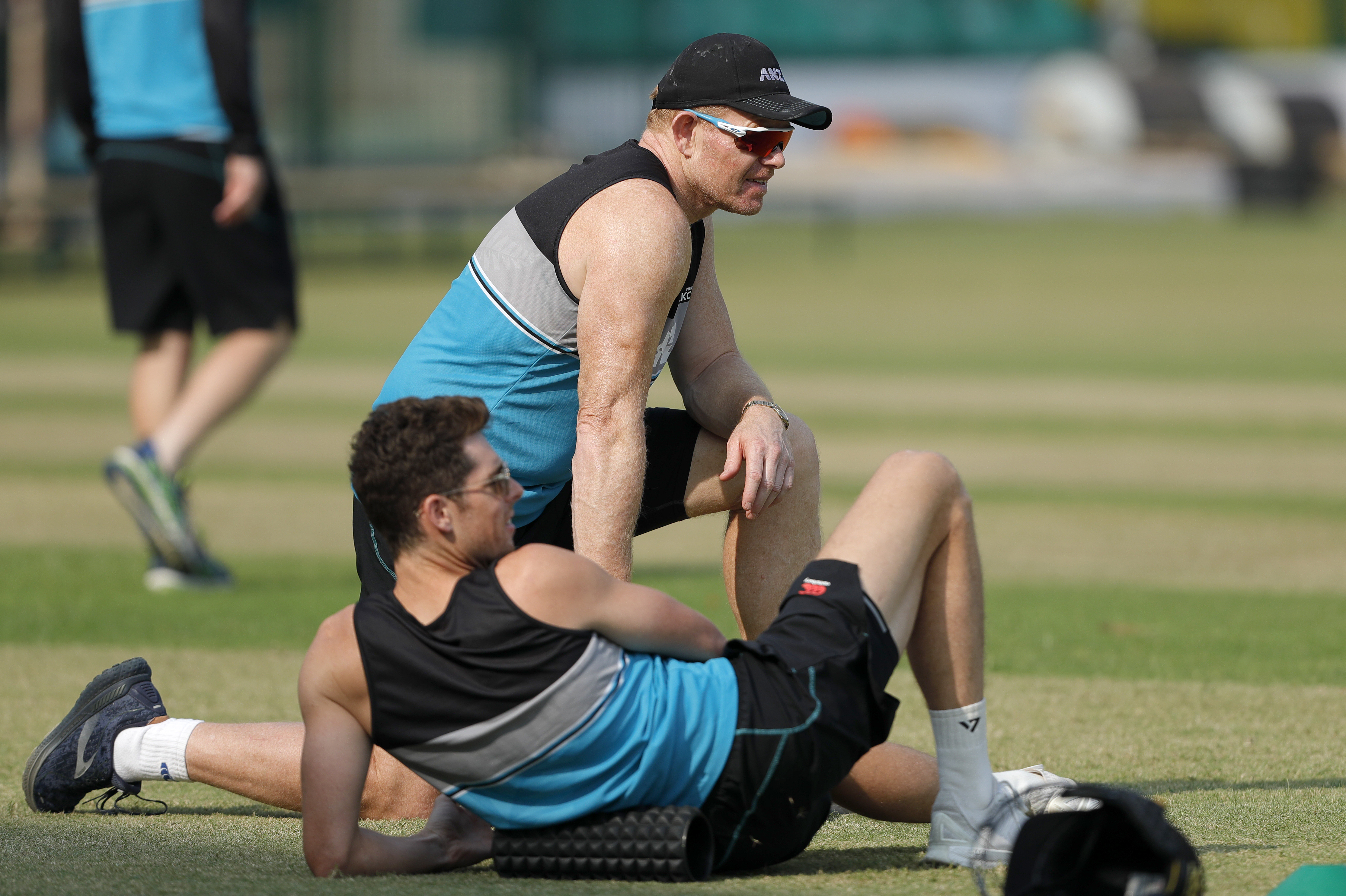 New Zealand players during the India team practice session held at the Green Park International Stadium in Kanpur on the 24th November 2021Photo by Saikat Das / Sportzpics for BCCI