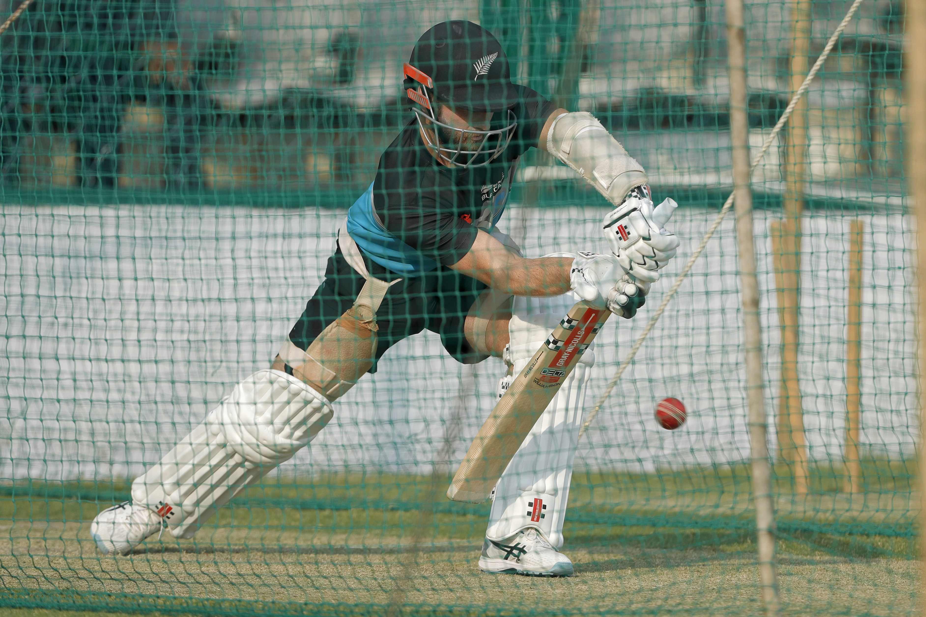 Kane Williamson of New Zealand during the India team practice session held at the Green Park International Stadium in Kanpur on the 24th November 2021Photo by Saikat Das / Sportzpics for BCCI