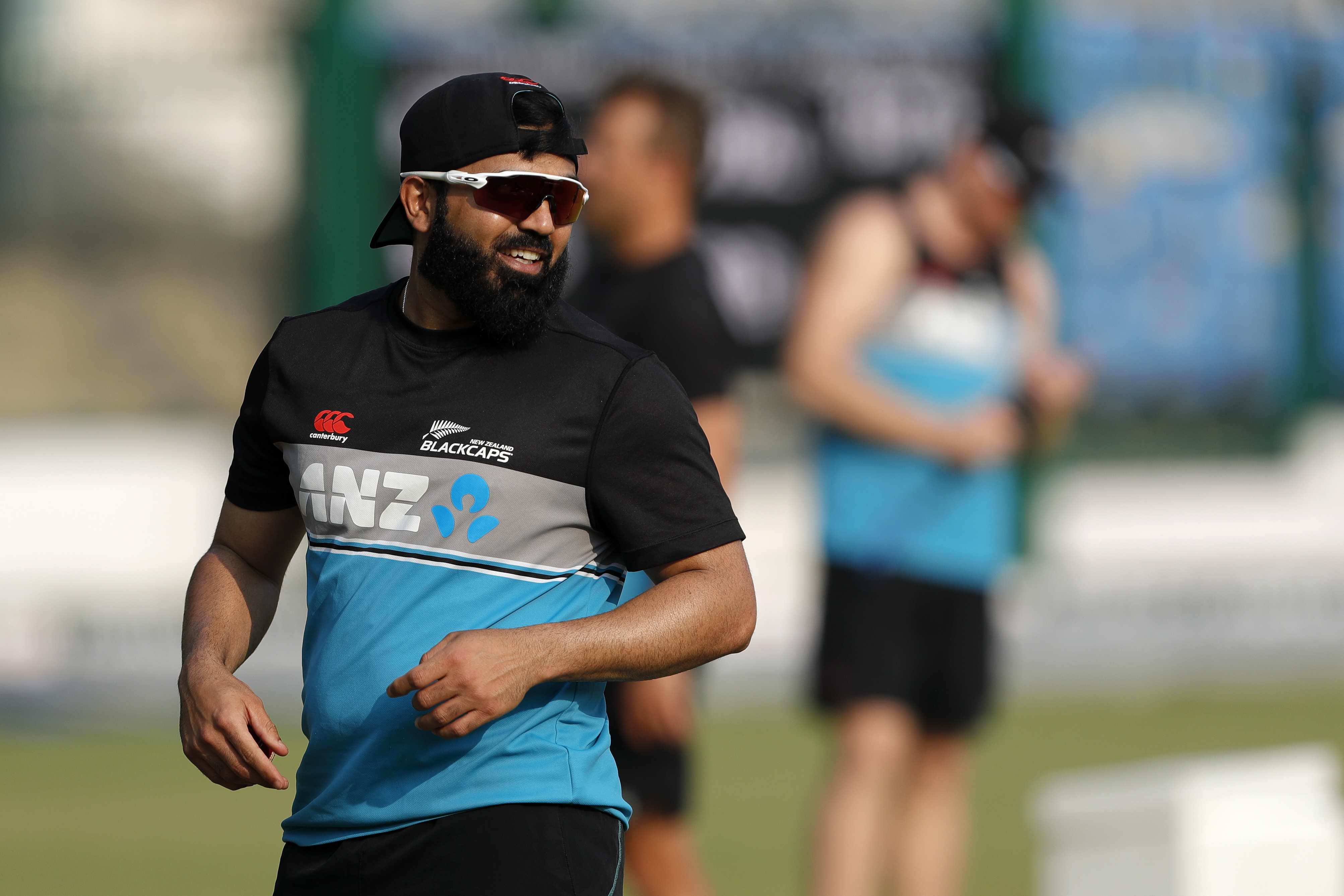 Ajaz Patel of New Zealand  during the India team practice session held at the Green Park International Stadium in Kanpur on the 24th November 2021Photo by Saikat Das / Sportzpics for BCCI