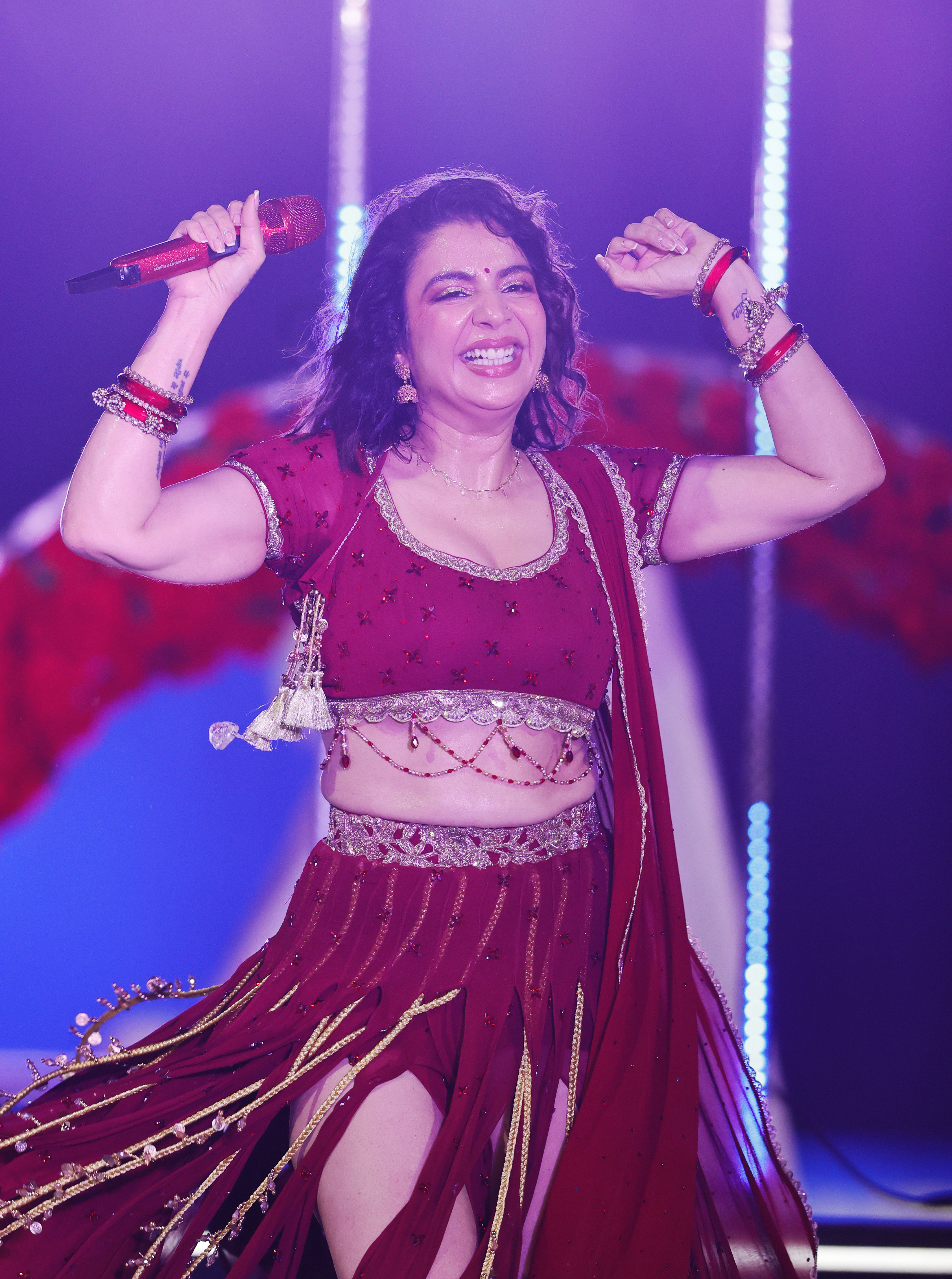 Jasmine Sandlas performing during the UPT20 League Season 4 grand opening ceremony and live concert on 14 August 2026 at Bharat Ratna Shri Atal Bihari Vajpayee Ekana Cricket Stadium, Lucknow, Uttar Pradesh, India. Photos by: s Saikat Das / aceimages.in for UPT20