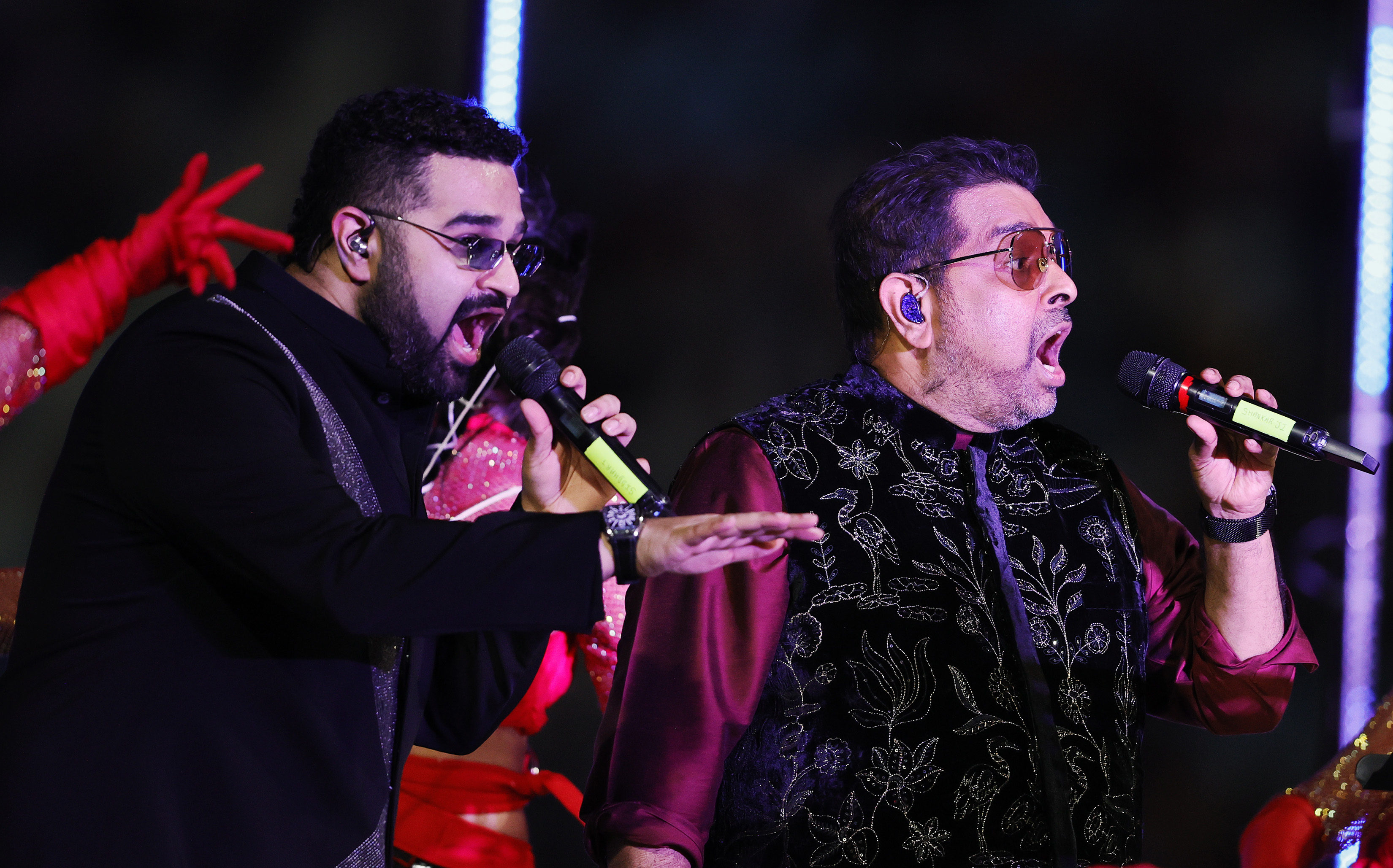 Shankar Mahadevan Performing along with Siddharth Mahadevan and Shivam Mahadevan  during the UPT20 League Season 4 grand opening ceremony and live concert on 14 August 2026 at Bharat Ratna Shri Atal Bihari Vajpayee Ekana Cricket Stadium, Lucknow, Uttar Pradesh, India. Photos by: s Saikat Das / aceimages.in for UPT20