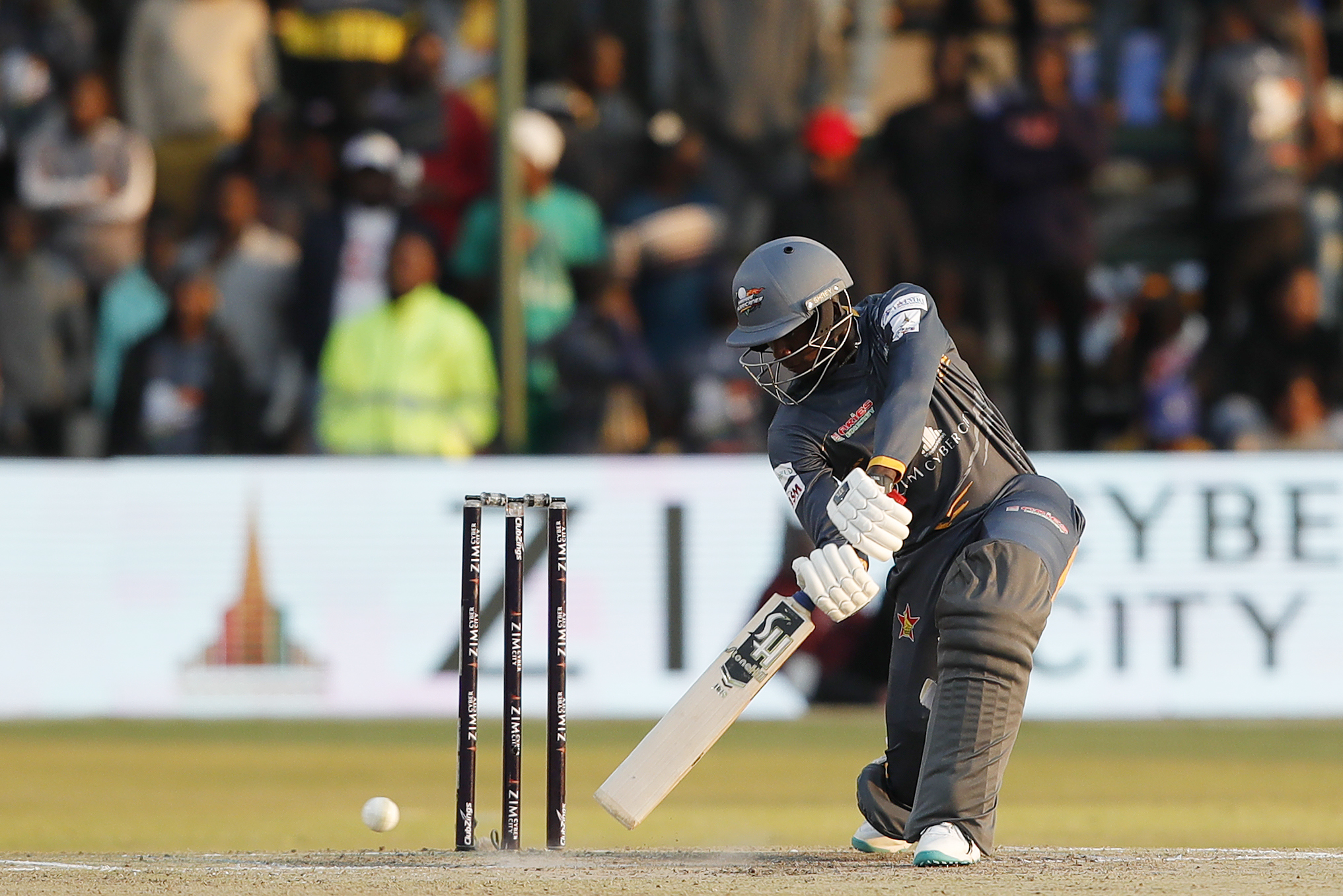 Brandon Mavuta of Harare Hurricanes batting during match 1 of the Zim Afro T10 League between the HARARE HURRICANES and the BULAWAYO BRAVES held at the Harare Sports Club in the Zimbabwe on the 21st July 2023Photo by Saikat Das / ACEIMAGES for Zim Afro T10