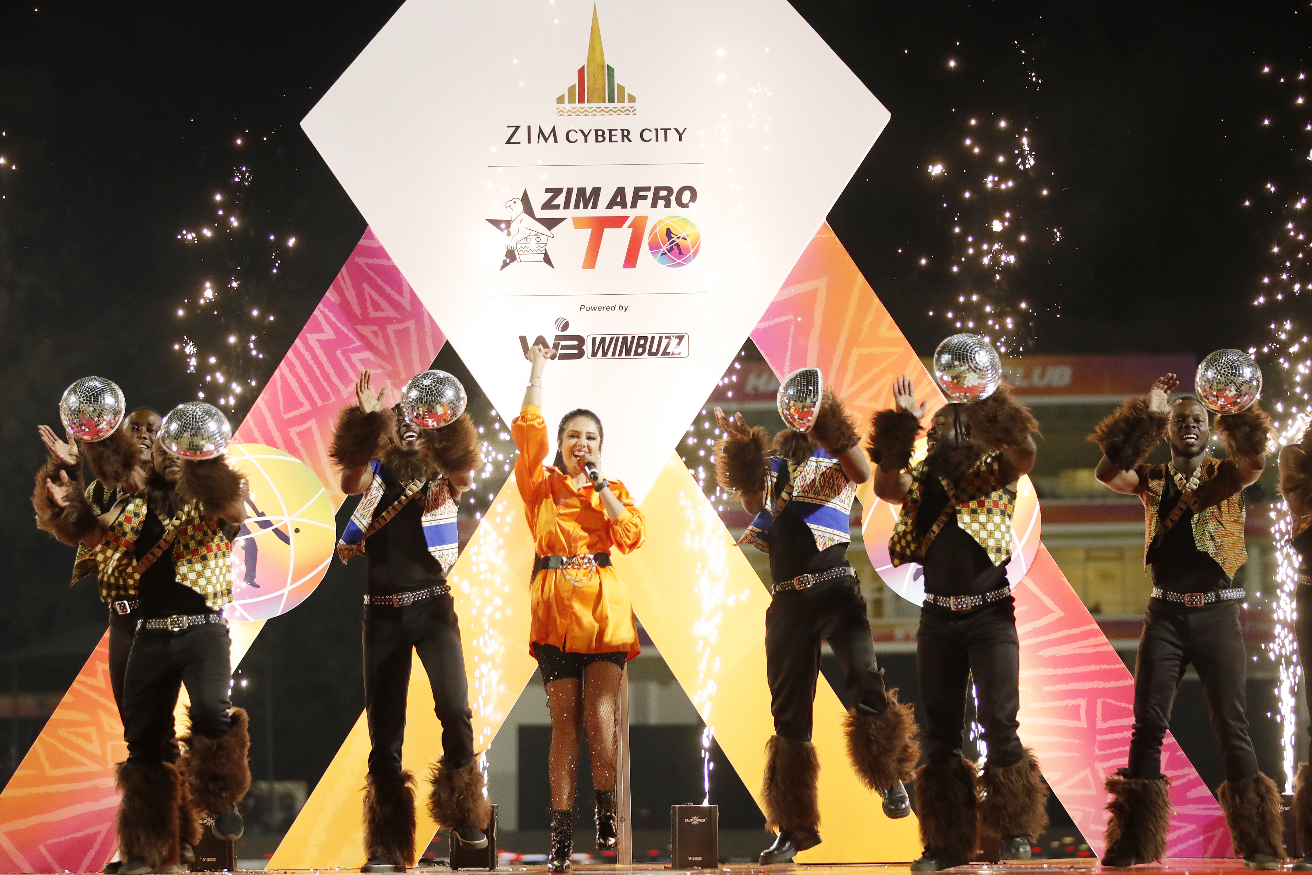 Performance after match during final match  of the Zim Afro T10 League between the Joburg Buffaloes and the Durban Qalandars at the Harare Sports Club in the Zimbabwe on the 29th July 2023Photo by Saikat Das / ACEIMAGES for Zim Afro T10