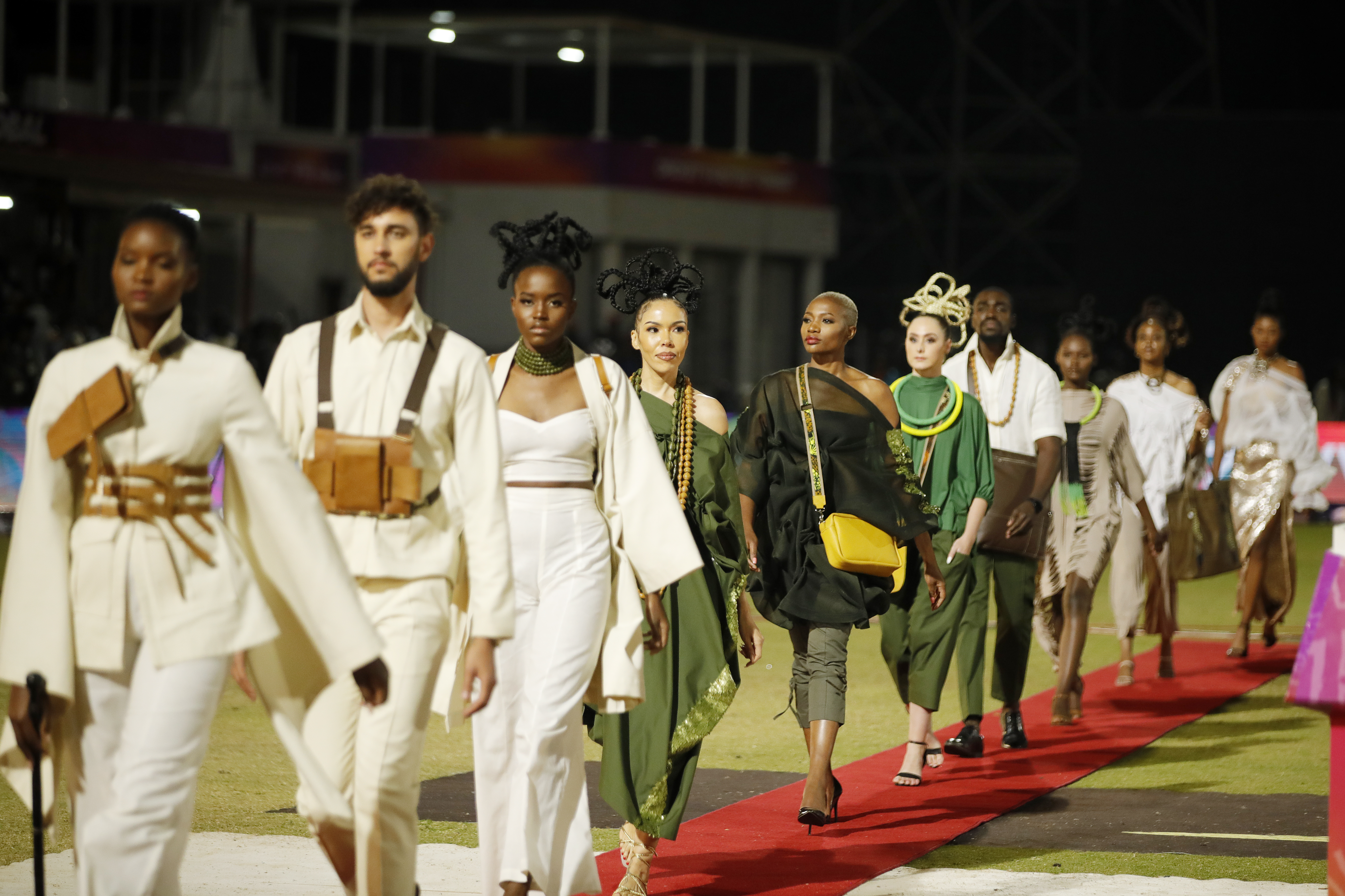 Fashion Show after Match during final match  of the Zim Afro T10 League between the Joburg Buffaloes and the Durban Qalandars at the Harare Sports Club in the Zimbabwe on the 29th July 2023Photo by Saikat Das / ACEIMAGES for Zim Afro T10