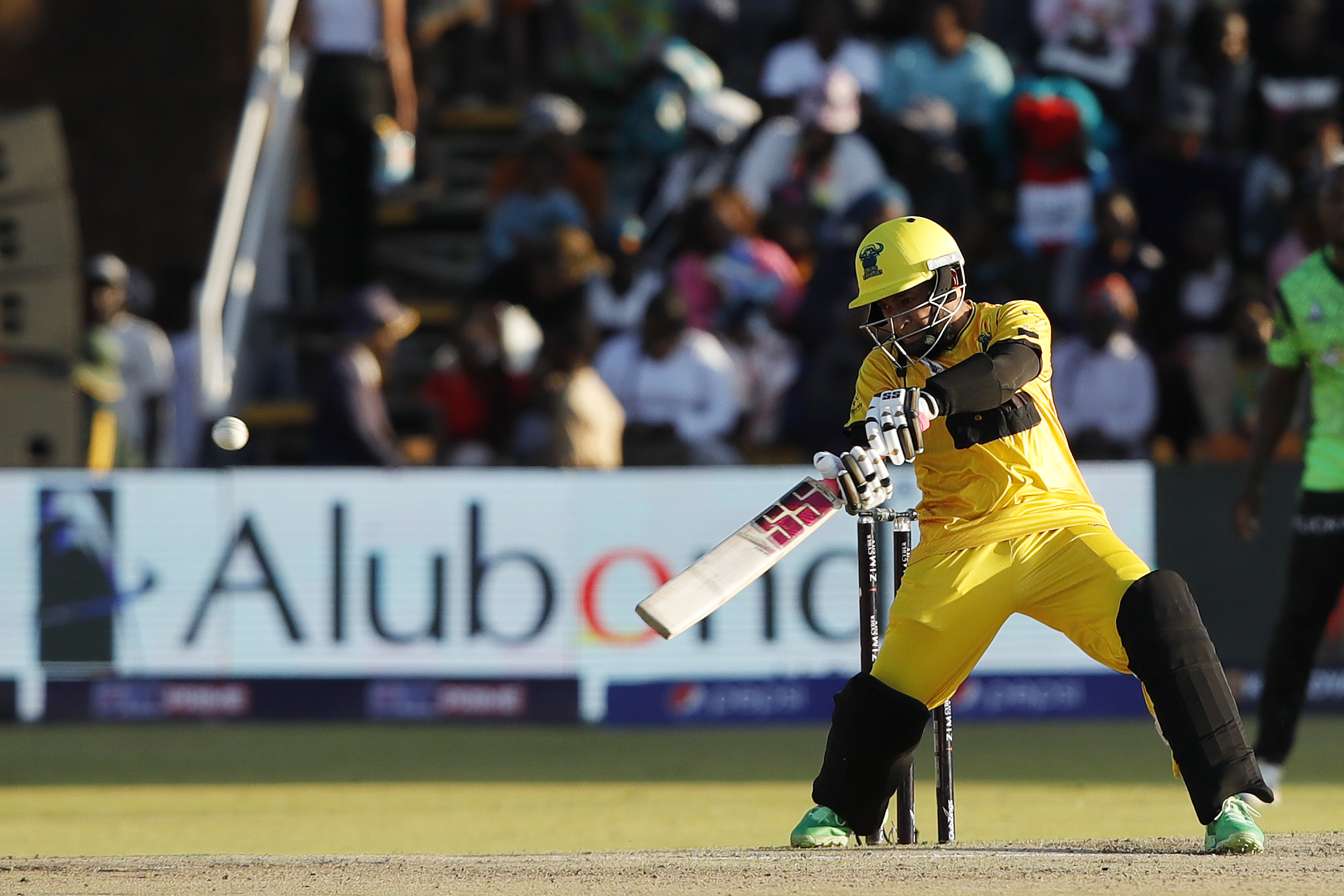 Mushfiqur Rahim of Joburg Buffaloes hitting a four during match 21 1st Qualifier of the Zim Afro T10 League between the Durban Qalandars and the Joburg Buffaloes at the Harare Sports Club in the Zimbabwe on the 28th July 2023Photo by Saikat Das / ACEIMAGES for Zim Afro T10