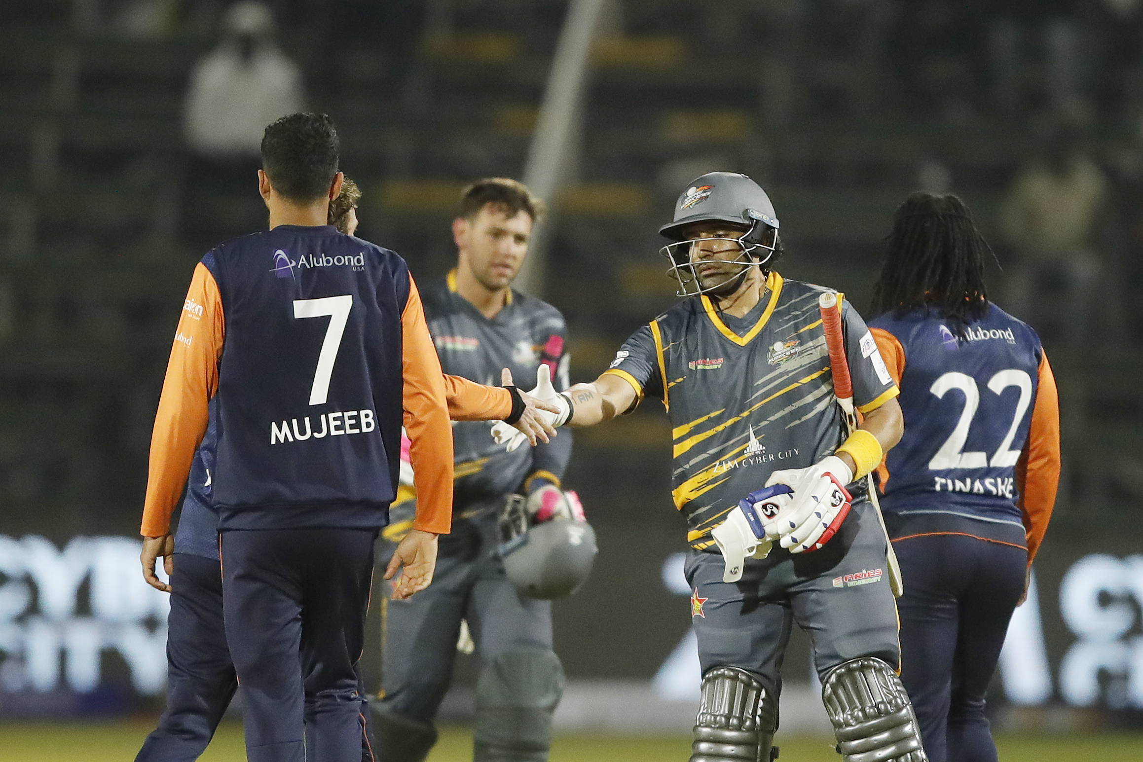 Robin Uthappa of Harare Hurricanes celebrating win during match 22 Eliminator of the Zim Afro T10 League between the Cape Town Samp Army  and the Harare Hurricanes at the Harare Sports Club in the Zimbabwe on the 28th July 2023Photo by Saikat Das / ACEIMAGES for Zim Afro T10