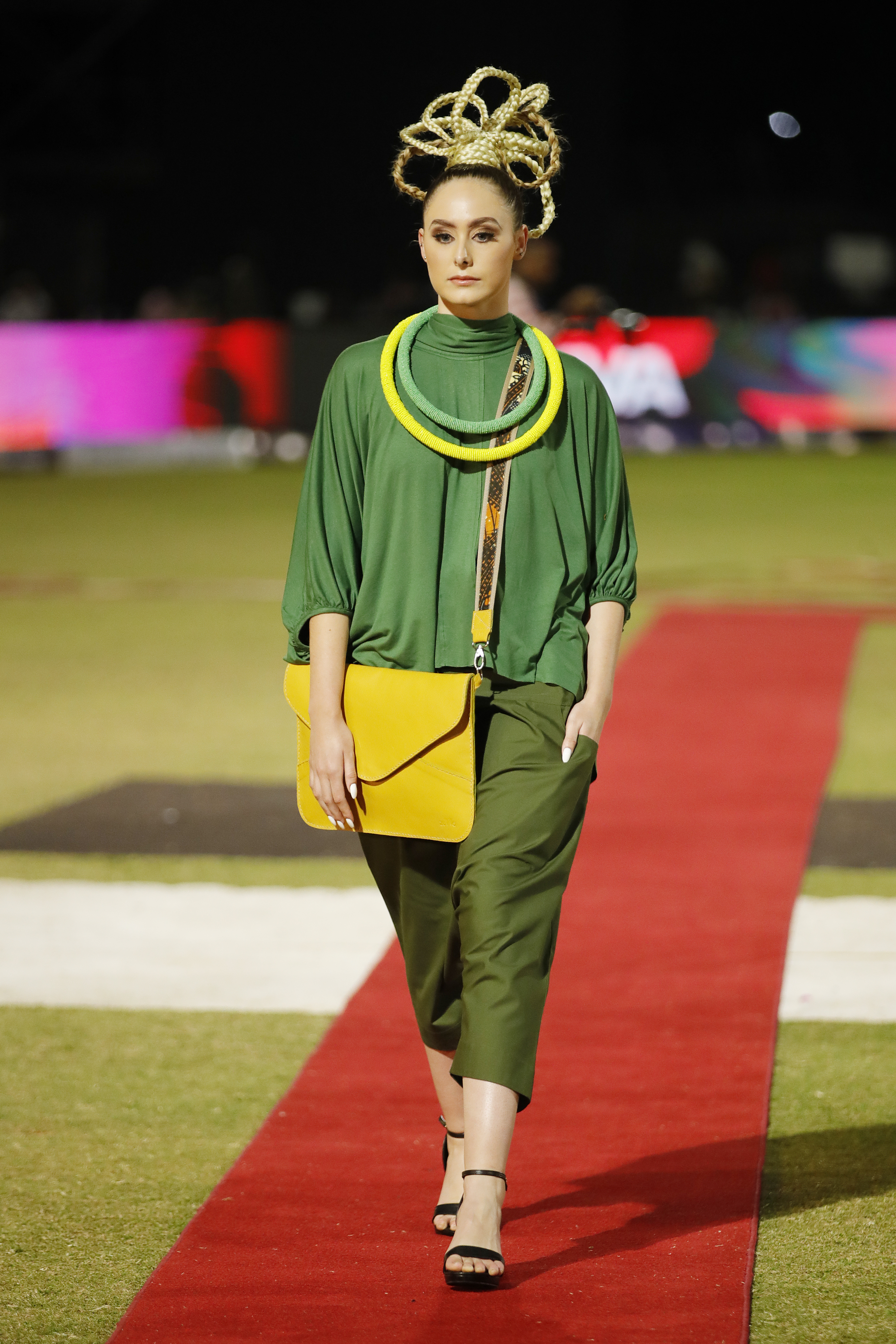 Fashion Show after Match during final match  of the Zim Afro T10 League between the Joburg Buffaloes and the Durban Qalandars at the Harare Sports Club in the Zimbabwe on the 29th July 2023Photo by Saikat Das / ACEIMAGES for Zim Afro T10