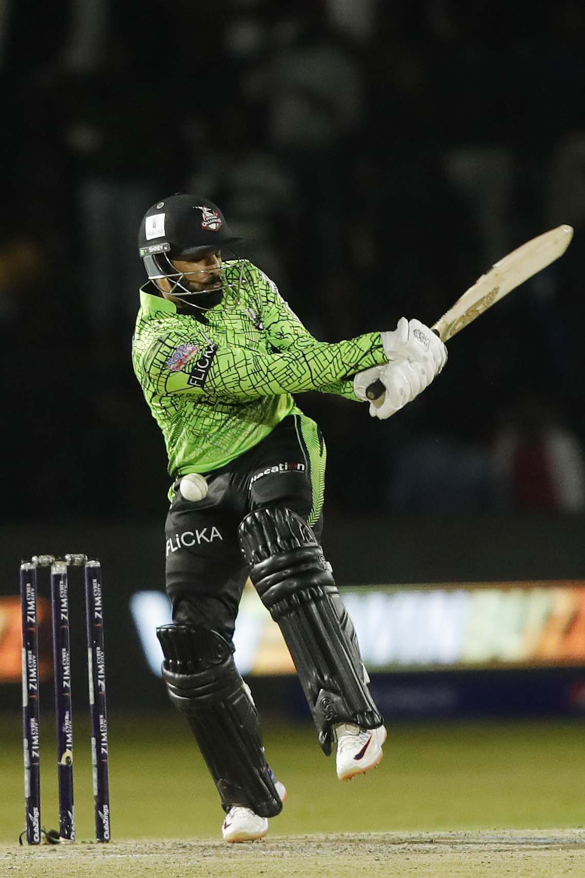 Asif Ali of Durban Qalandars batting during match 5 of the Zim Afro T10 League between the Durban Qalandars and the Johannesburg Buffaloes held at the Harare Sports Club in the Zimbabwe on the 22nd July 2023Photo by Saikat Das / ACEIMAGES for Zim Afro T10